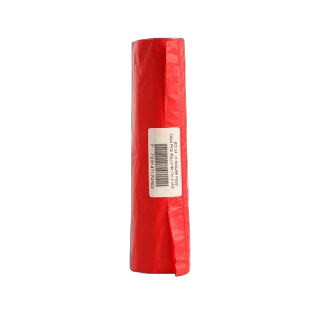 BOLSA BASURA ROJO TASK PRO ROLLO 55 X 60 X 10 UND RF_1017079/1017123