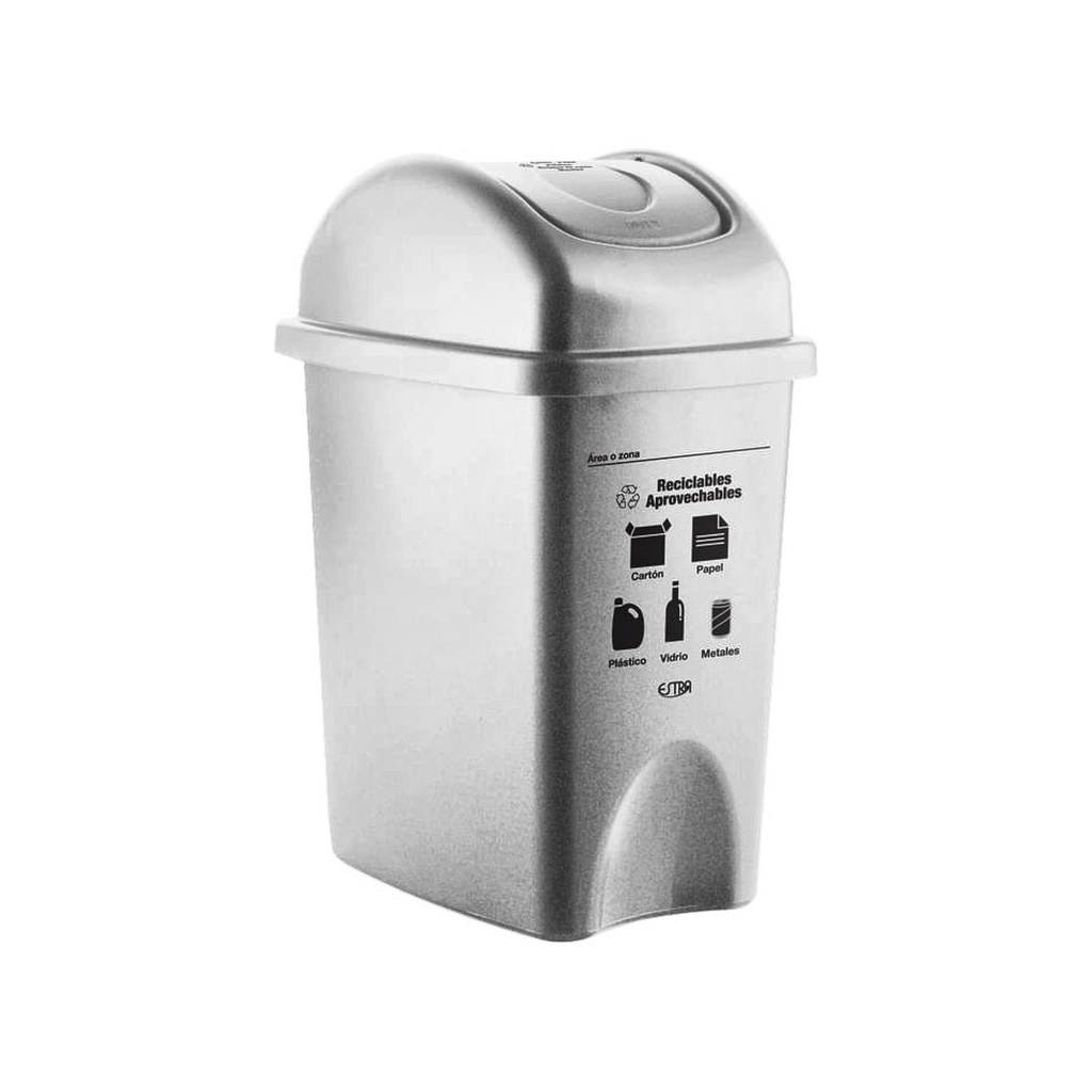 PAPELERA VAIVEN BLANCO- RECICLABLE APROVECHABLE 10L EMP 6 4-1042502_EMP 6
