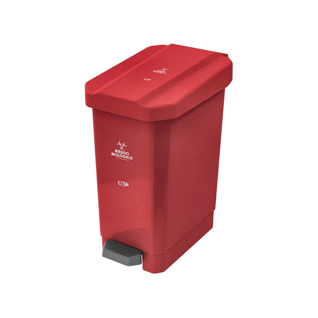 CANECA PAPELERA ESTRABINS PEDAL ROJO RIESGO BOLOGICO 10 LT 4-1040670_EMP 4