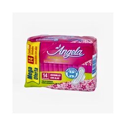 [2350101] TOALLA HIGIENICA INVISIBLE CON ALAS ANGELA PAQ x 14 UNDS