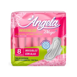 [2350102] TOALLA HIGIENICA INVISIBLE CON ALAS ANGELA PAQ x 8 UNDS