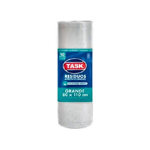 BOLSA DE BASURA BLANCA TASK PRO ROLLO 80 X 110 X 10 UDS RF_1017057/1017156/1017142