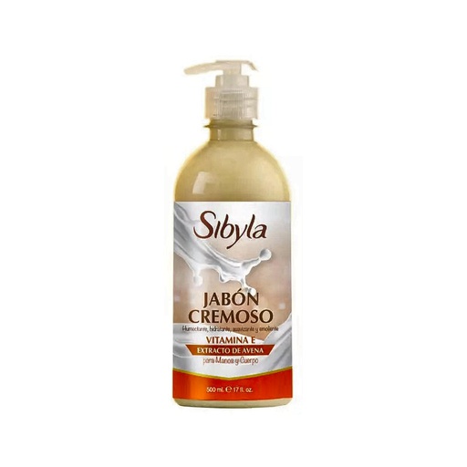 JABÓN CREMOSO AVENA VITAMINA E x 500 cc VALVULA RF_40112