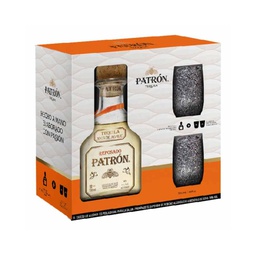 [1803203] TEQUILA PATRON REPOSADO x 700 cc + 2 SHOTS PIEDRA