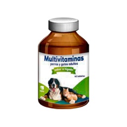 [2920004] MULTIVITAMIINAS CALOX PERROS Y GATOS ADULTOS  FRASCO x 60 TABLETAS