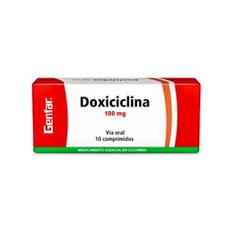 [2930001] DOXICICLINA 100 MG 10 TAB